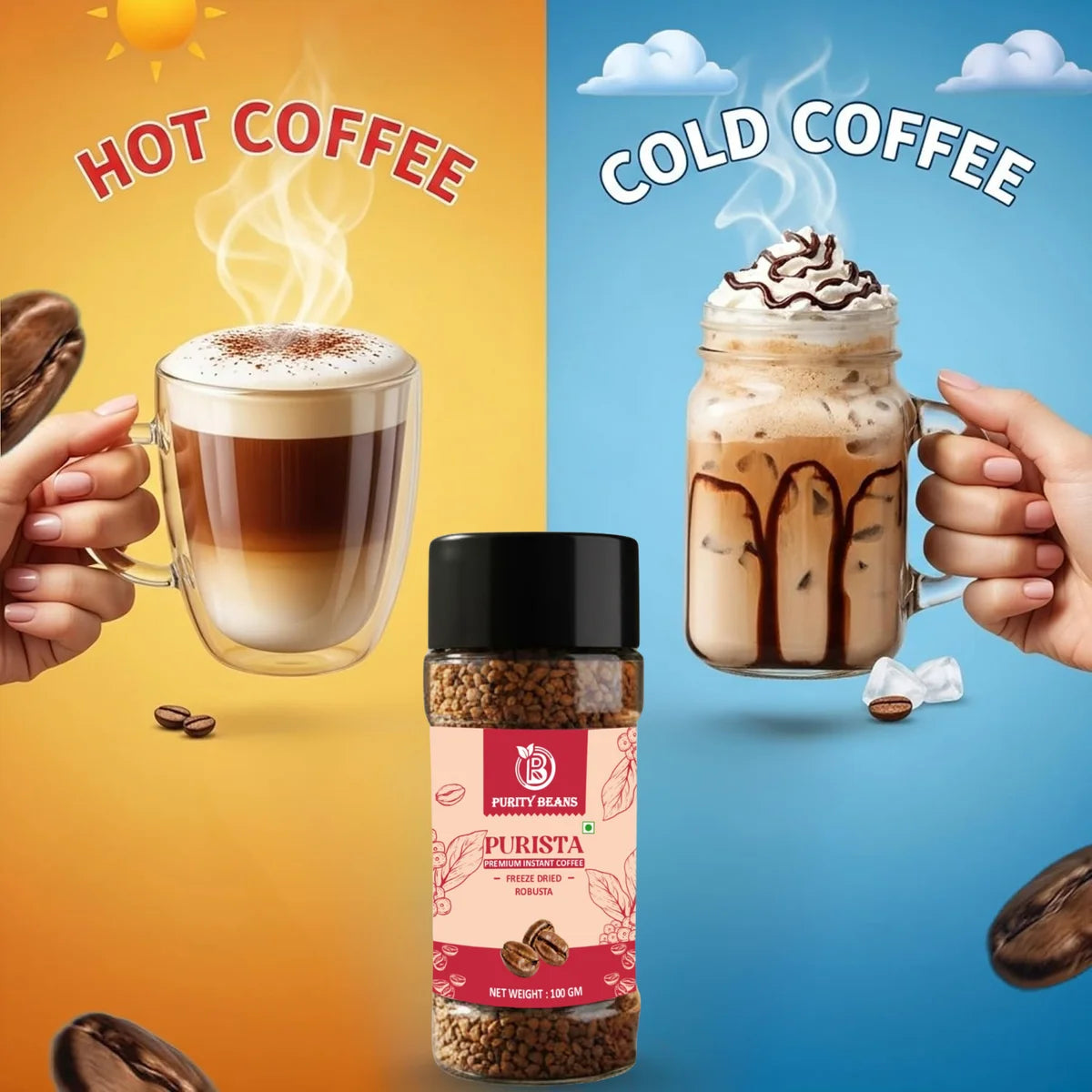 Purity Beans Purista Gourmet Instant Coffee Granules - Purity Beans