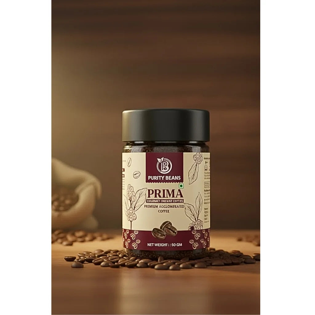 Purity Beans Prima Premium 100% Arabica Instant Coffee – Smooth Premium Instant Coffee India